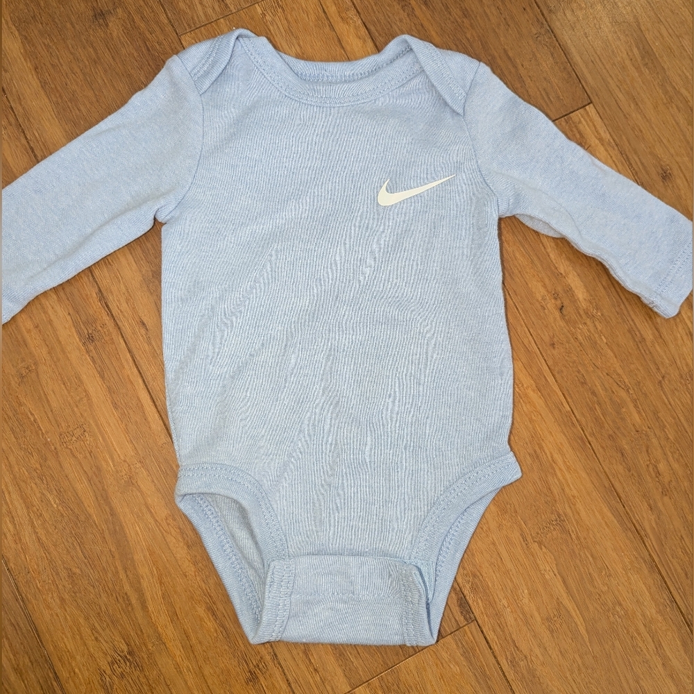 Nike Light Blue Long-Sleeve Infant One-Piece Bodysuit